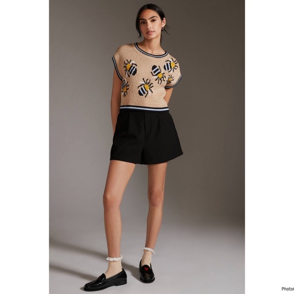 Sarah Gordon For Anthropologie Erin Icon Bee Knit Sweater Vest Size XS - Picture 2 of 11